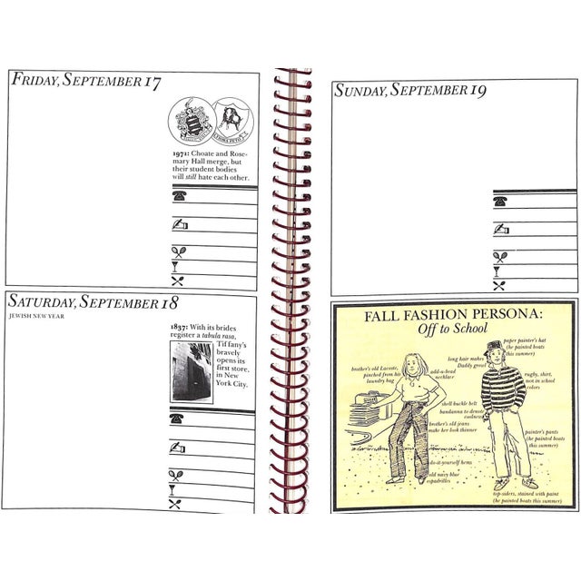 "The Offical Preppy Desk Diary" Birnbach, Lisa 1982 For Sale - Image 10 of 11