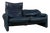 Maralunga 2-Seater Sofa in Blue Leather by Vico Magistrettifor Cassina, Italy, 1973 For Sale