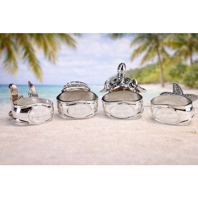 Metal Hans Turnwald Tropical Creatures Napkin Rings - 4pcs For Sale - Image 7 of 7