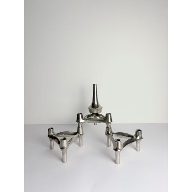 1970s Modular Candleholder and Vase from BMF Nagel, Germany, 1970s, Set of 4 For Sale - Image 5 of 12