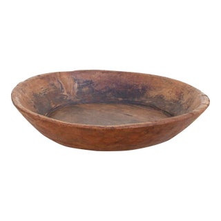 Large Farmhouse Wood Bowl For Sale