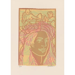 Limited Edition 1970 Linocut "The Dream 1" by Alessandro Nastasio For Sale