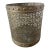 Vintage MCM Pierced Brass Cachepot With Geometric Design For Sale