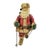 Christmas Santa Claus Cross Counrty Skier Statue Figurine by Midwest For Sale