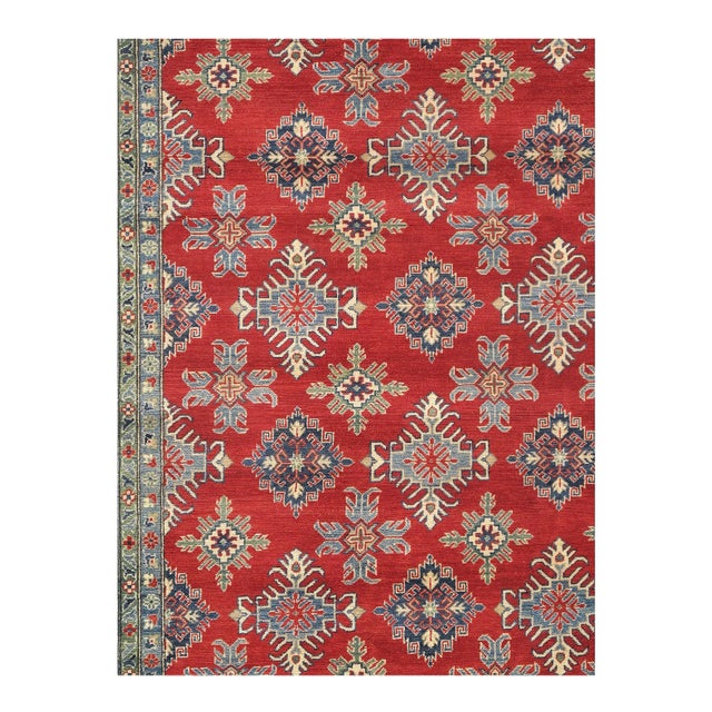 Traditional Pasargad Red Fine Kazak Rug - 9′11″ × 13′ For Sale - Image 3 of 5
