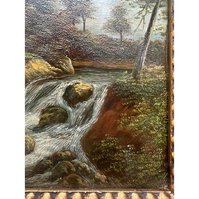 Hollywood Regency Large Florentine Giltwood Box With J. Van Ruisdael Dutch Landscape Painting. For Sale - Image 3 of 14