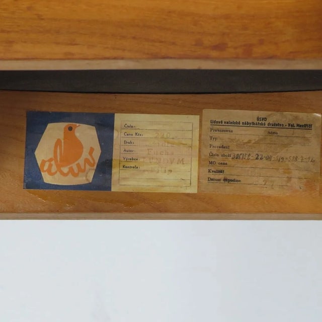 Black Dining Set by Alan Fuchs for Uluv Krásná Jizba, 1960s, Set of 5 For Sale - Image 8 of 9