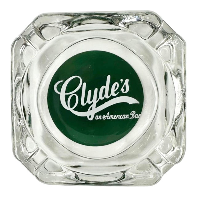 Vintage Clyde's Restaurant Washington, DC Glass Ashtray For Sale