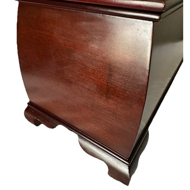 English Vintage Early 21st Century Dark Wood Tea Chest/Storage Box For Sale - Image 3 of 10