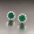 2010s Natural Emerald Diamond Earrings 18k White Gold 3.8 TCW Certified For Sale - Image 5 of 10