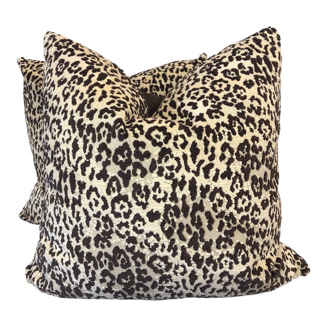 Panther Velvet In Brown 22 Pillows A Pair Chairish