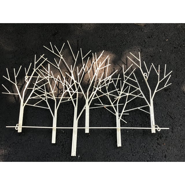 Curtis Jere Vintage Curtis Jere Signed Metal Wall Sculpture of Trees For Sale - Image 4 of 7