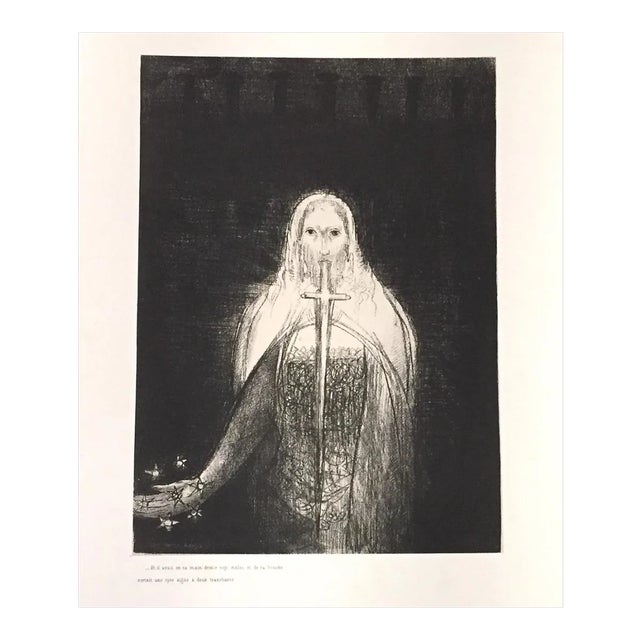 Et is avait en sa main droite sept étoiles - Original Litho by O. Redon - 1899 1899 For Sale
