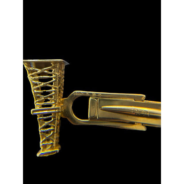 Tiffany & Co. Vintage 14k Yellow Gold Oil Well Derrick Tower Cufflinks, Pair For Sale - Image 12 of 12
