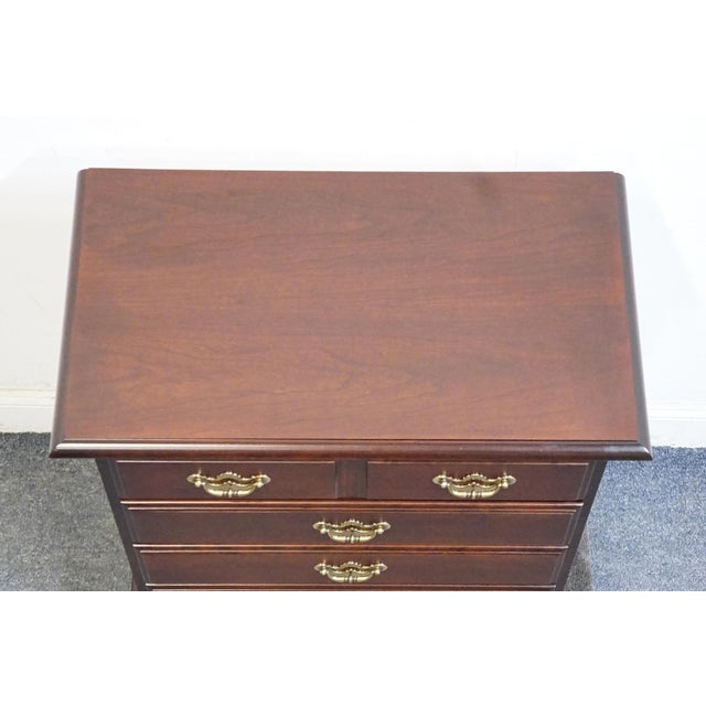 Thomasville Furniture Collector's Cherry Traditional Style 28" Four Drawer Nightstand 10111-818 For Sale - Image 9 of 12