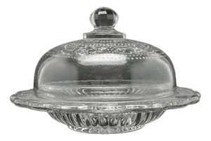 Art Deco Butter Bowl by Krosno Glassworks, Poland, 1930s