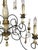 1970s French Country 9-Light Wrought Iron Chandelier With Carved Wood Accents For Sale - Image 5 of 13