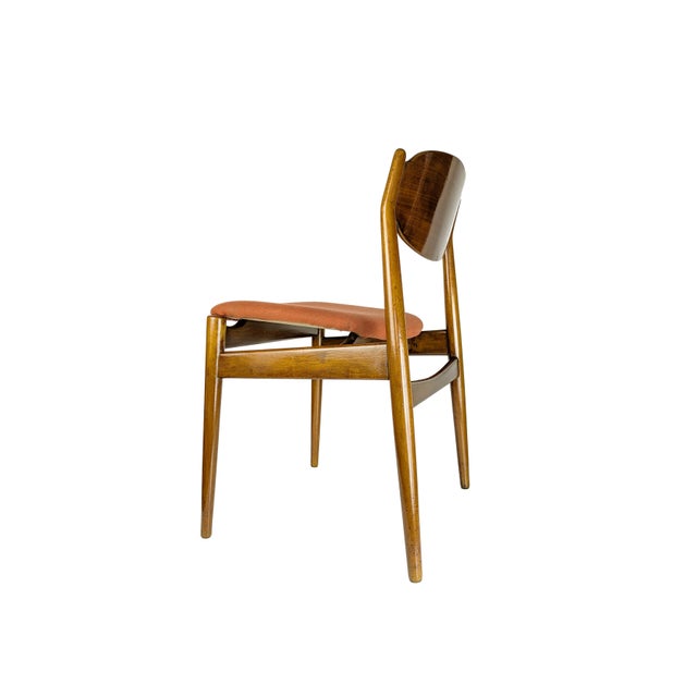 Teak and Fabric Dining Chairs by Leonardo Fiori for Isa Bergamo, 1960s, Set of 5 For Sale - Image 16 of 18