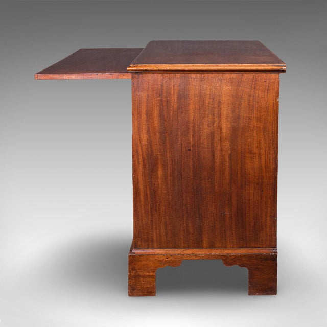 Wood Antique Bachelor's Chest of Drawers, English, Master Bedroom Tallboy, Georgian For Sale - Image 7 of 11