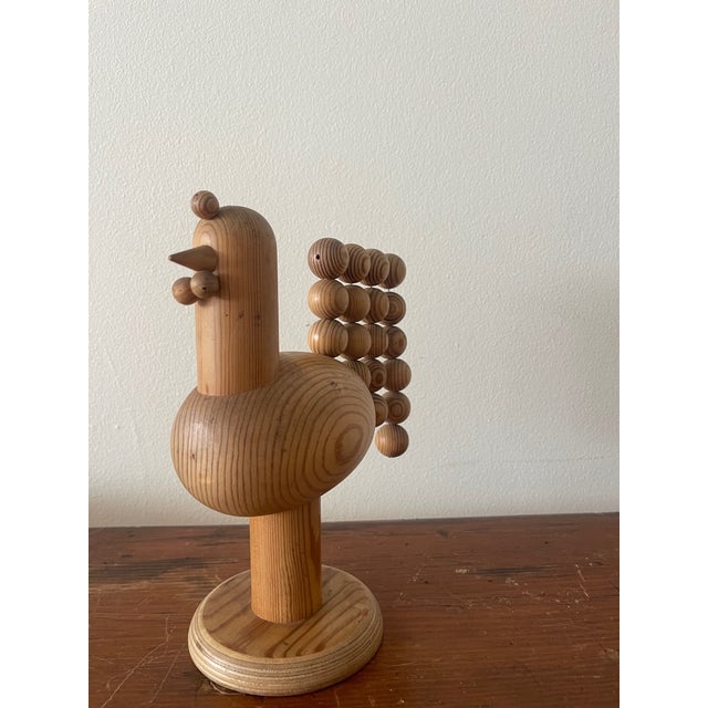 1970s 1970s Wooden Rooster by Kaija Aarikka for Aarikka For Sale - Image 5 of 5