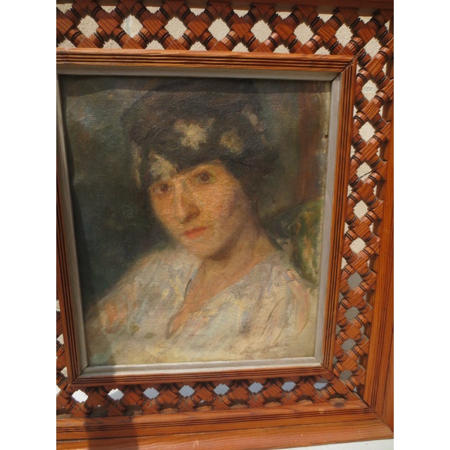 French Portrait of a Fashionable Young Lady by Mermet Circa 20s For Sale In New York - Image 6 of 12