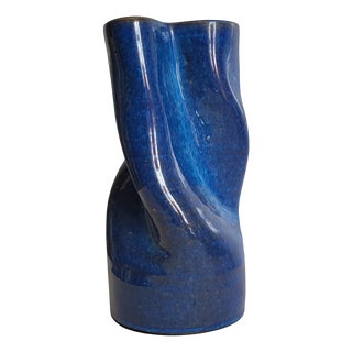 Stoneware Roller Vase from Puisaye, 1980s For Sale