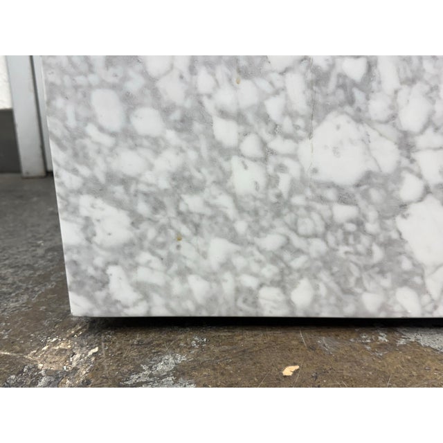 Timothy Oulton for Restoration Hardware Marble Plinth Cube Side Table For Sale In San Francisco - Image 6 of 12