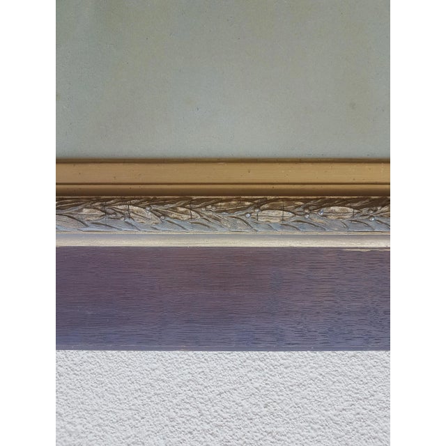 old wood frame and stucco gilded. Pretty relief moldings plant motifs, some gaps are noted. original Bohemian decor,...