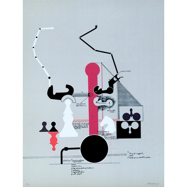 Verticalism - Original Lithograph by Mario Persico - 1970 ca. For Sale