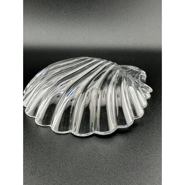Transparent Baccarat Coquille Shell Crystal Dish For Sale - Image 8 of 9