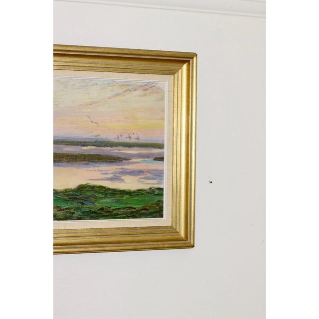 William Gislander, Seabirds Over Ocean, 1917, Oil on Panel, Framed For Sale - Image 10 of 11