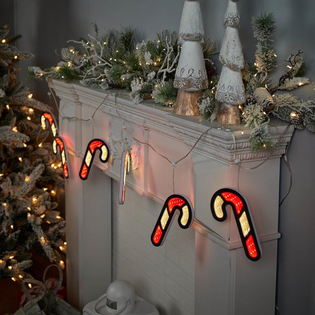 2020s Candy Cane Ekkolight Garland 68"L For Sale - Image 5 of 5
