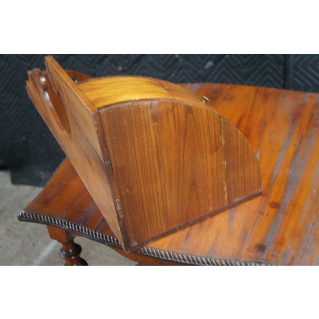 Brown Antique Mahogany 3 Tier Corner Hanging Shelf Pipe Rack Display Stand 28" For Sale - Image 8 of 10