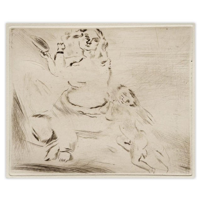 1980 Jules Pascin Venus Et l'Amour Etching For Sale - Image 4 of 4