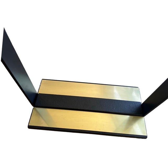 Vintage Mid Century Modern Pilgrim Fireplace Brass Tools Set Restored 1960s For Sale In Palm Springs - Image 6 of 12