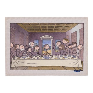 Matt Feazell Signed Leonardo DaVinci’s the Last Supper Stick Figure Masterpieces For Sale