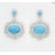 Early 21st Century Turquoise and White Diamond Dangle Earrings in 18k White Gold - A Pair For Sale - Image 5 of 7