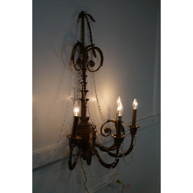 2000 - 2009 Maitland Smith Brass Regency Electrified Sconce For Sale - Image 5 of 10