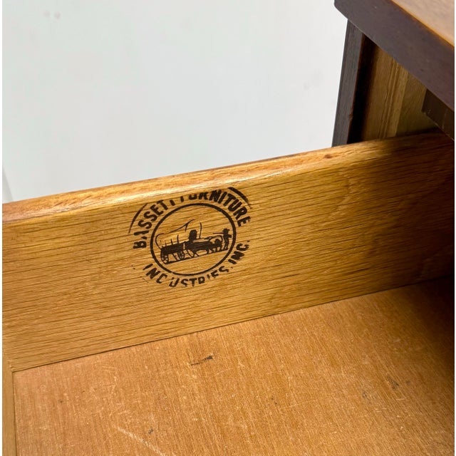 Brown 1960s Mid Century Modern George Nelson Style Tall Dresser by Bassett For Sale - Image 8 of 12