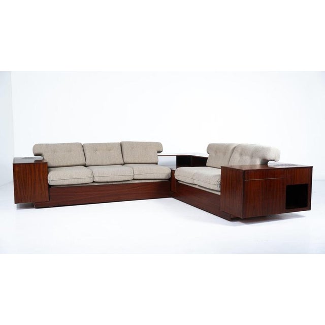 Large Corner Sofa with Built-in Cabinets, 1960 For Sale - Image 13 of 15