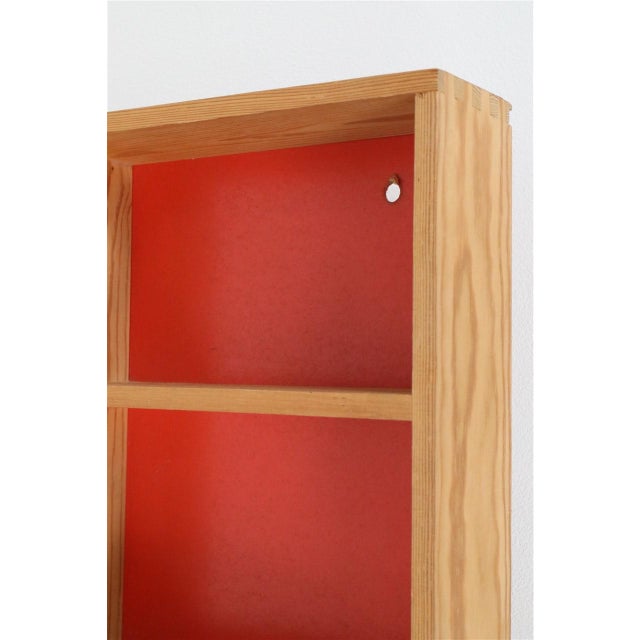 Mid-Century Modern Danish Maritime Pine Wall Shelf with Mirror, 1970s For Sale - Image 6 of 8