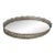 Oval Vanity Mirror Tray Filigree Gilded Raised Metal Frame Dresser Display 4524b For Sale