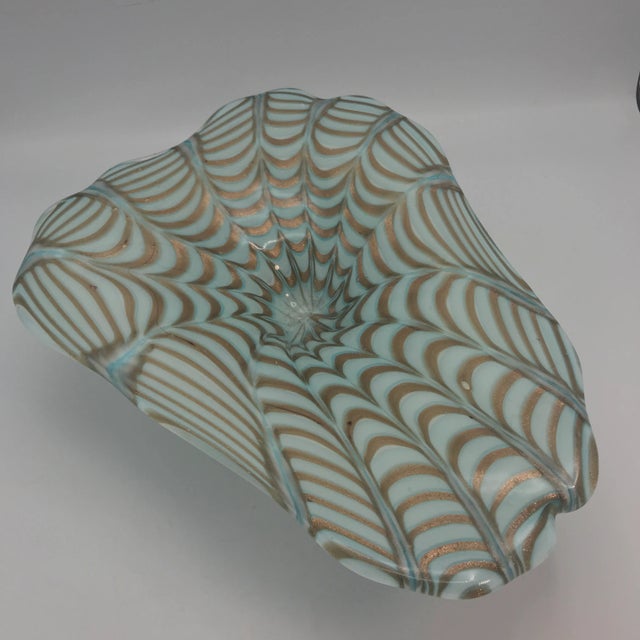 1960s Vintage Murano Stretched Aventurine Bowl For Sale - Image 5 of 11
