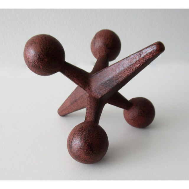 Bill Curry & Design Line C.1960's Mid-Century Bill Curry(Designer) for Design Line Inc.(Mfr.) Iron Jack Bookend For Sale - Image 4 of 12