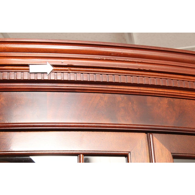 Baker Historic Charleston Collection Large Mahogany Bow Front China Cabinet For Sale - Image 18 of 18