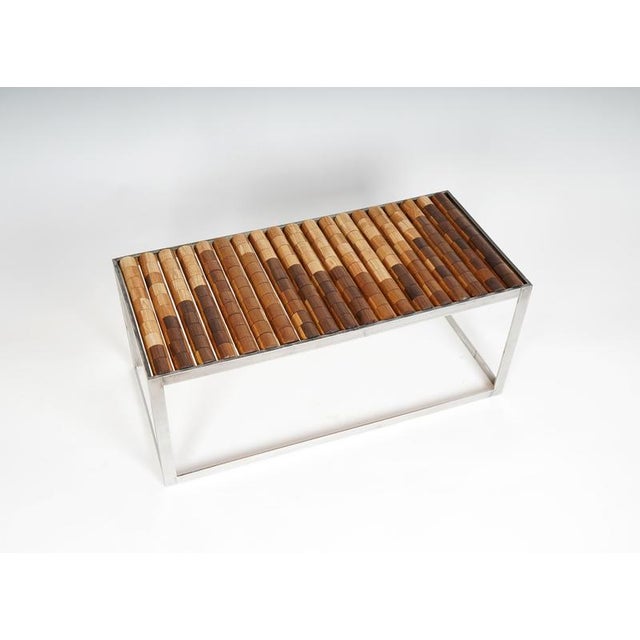 Please leave a message side table by johannes hemann dimensions: d 36 x w 78 x h 33 cm. Materials: stainless steel,...