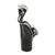 2000 - 2009 Vintage Italian Black Swirl Ruffled Large Glass Vase For Sale - Image 5 of 8