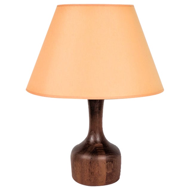 Mid-Century Danish Teak Table Lamp attributed to Domus, 1960s For Sale