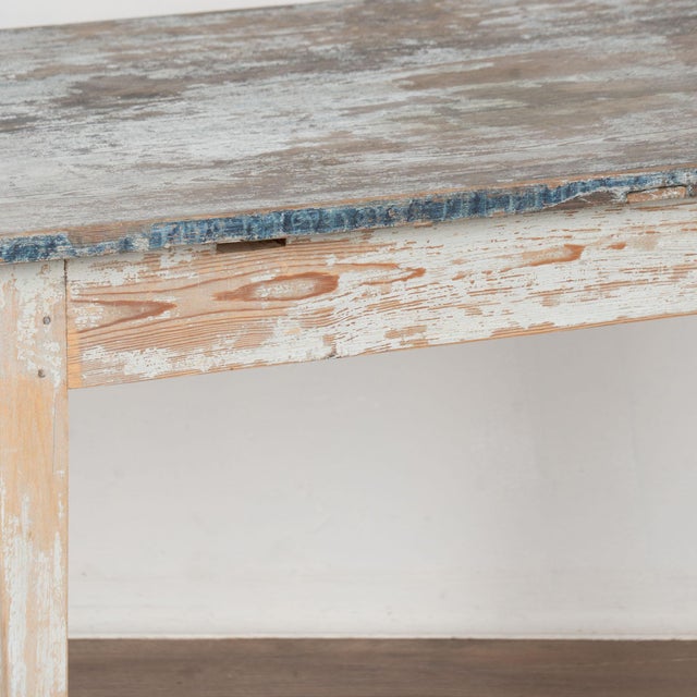 19th Century Original Gray Painted Swedish Pine Side Table For Sale - Image 10 of 15