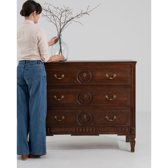 Louis XVI Chest Of Drawers In Original Patina For Sale - Image 12 of 13